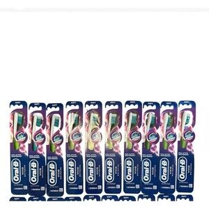 10x Oral-B Vivid Whitening Soft Adult Manual Toothbrushes